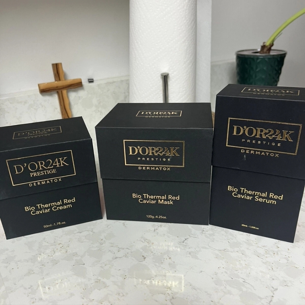 D'OR24K Bio Thermal Red Caviar Skincare Set NWT